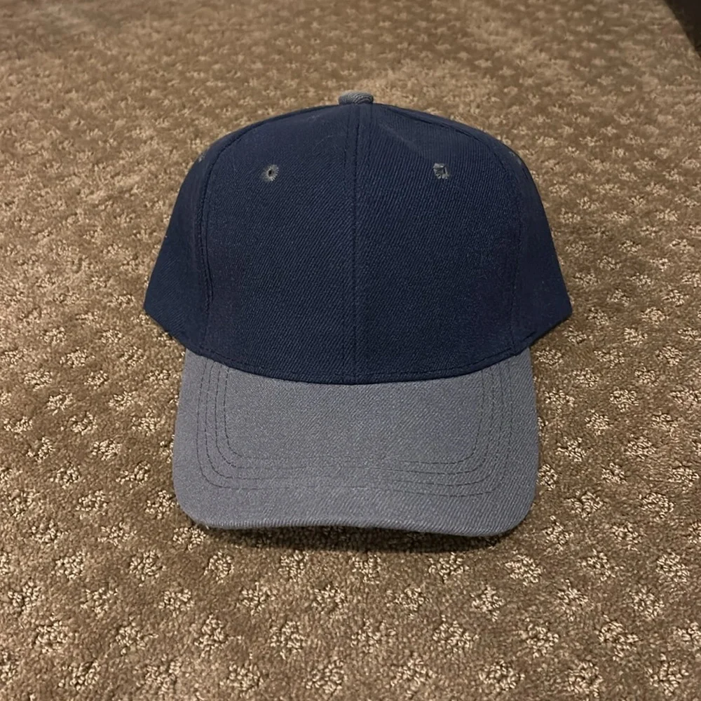 NWOT Navy Blue & Gray Baseball Cap